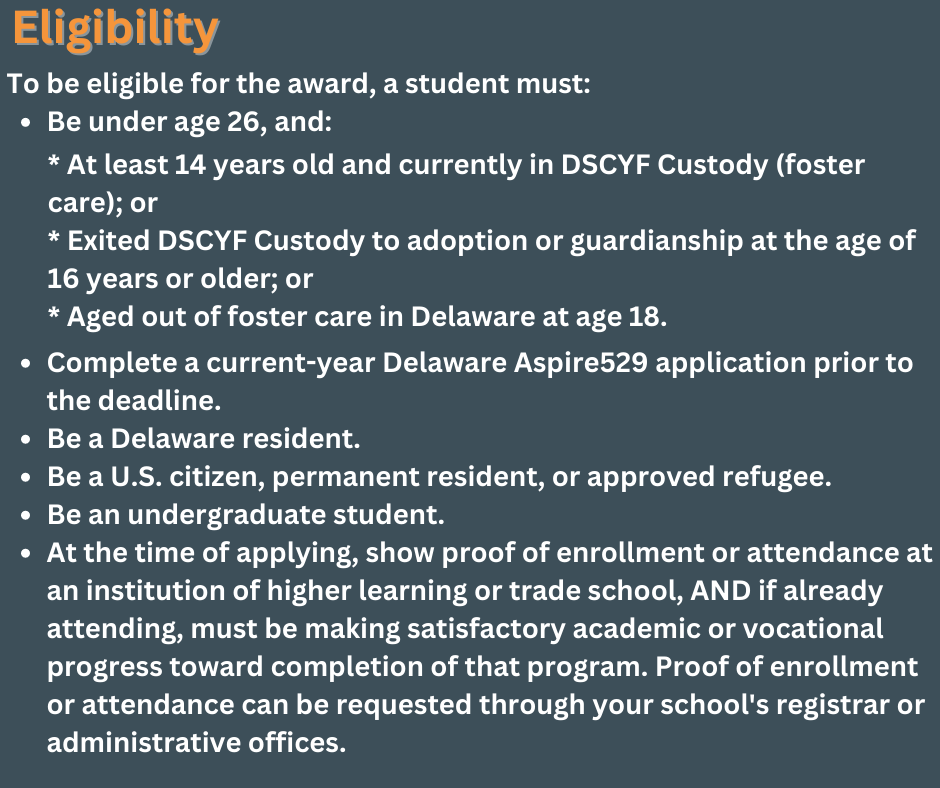 Eligibility Requirements for ASPIRE529