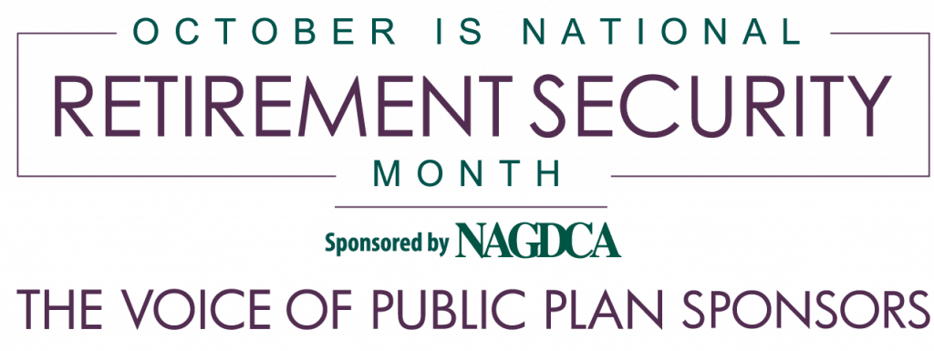 Graphic with the logo for National Retirement Security Month